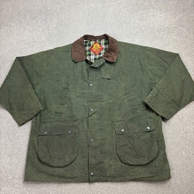 Wachsjacke Erwachsene X Large grün Jagd Country Outdoor wasserdicht Mantel Herren*