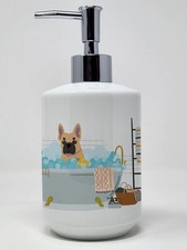 Fawn French Bulldog Ceramic Soap Dispenser Hand Soap Dispenser Pump Bottles for