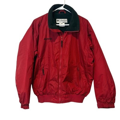 Columbia Sportswear Company Baxter Red Fleece Lined Zip Up Vtg Jacket Mens S