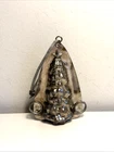 Vintage Christmas Tree Ornament Shaped Chocolate Mold Tin 3.5" Tall Silver Metal