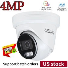 HD 4MP PoE Security IP Camera AI Light Full Color Night MIC Human/Vehicle Detect