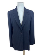 Casual Corner Annex Womens Black Pinstripe Bl...