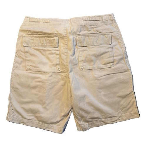 Vintage Yale Univeristy Men’s Tan Cargo Outdoor Drawstring Waist Shorts - Picture 2 of 5