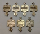 7 x VINTAGE 1970s CORGI ROCKET GOLDEN TUNE UP KEYS
