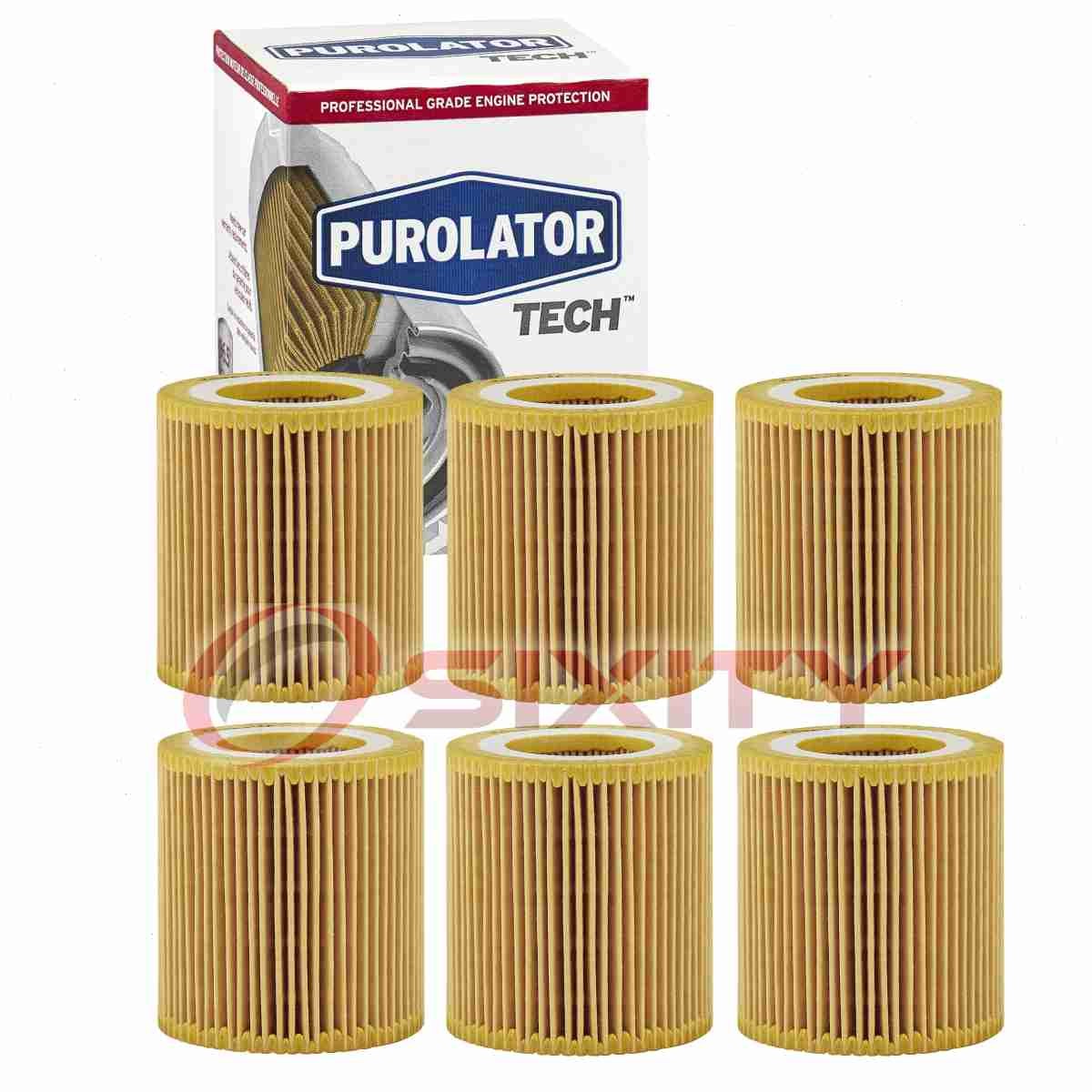 6 pc Purolator TECH TL15607 Engine Oil Filters for XG10075 X5607 X10250 vj
