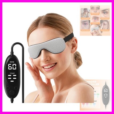 Heated Eye Mask   Warm Compress for Dry Eyes, USB Electric Heating Pad for St...