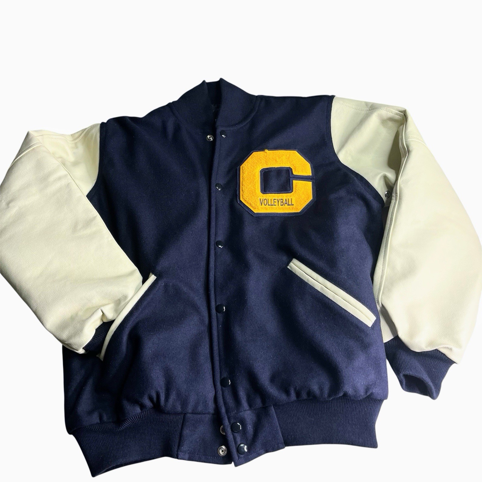 Vintage CAL Berkeley Melton Wool Volleyball Varsity Jacket S/Tall Made in USA