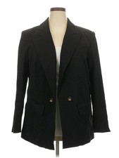 ELOQUII Women Black Blazer 18 Plus