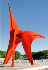 Alexander Colder Eagle Painted Steel Sculpture Artwork Postcard C204