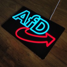 AFD Black EDITION Neon Schild LED Licht – Leuchtschild, USB Anschluss, dimmbar,