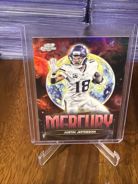 2025 Topps Chrome Cosmic Justin Jefferson Mercury Planetary Pursuit - 5