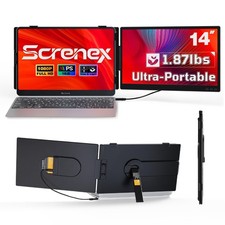 Laptop Screen Extender 0.27" Ultra-Thin, 14" FHD 1080P IPS Lightweight Dual P...
