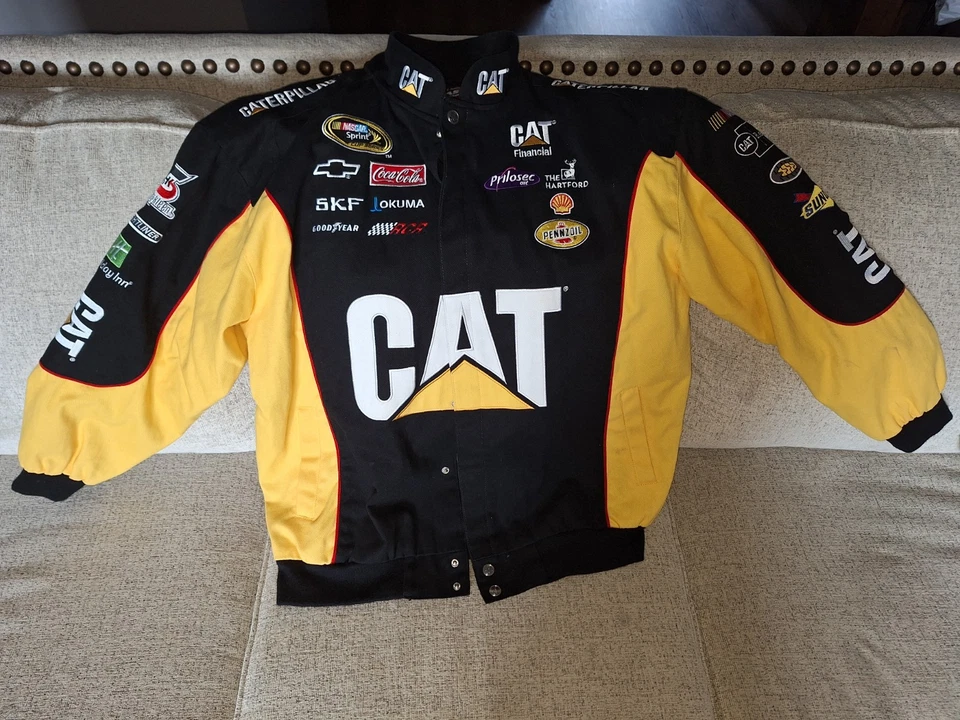 CHAQUETA DE CARRERA NASCAR JEFF BURTON CAT SPONSOR’S Talla 2XL Hombre Foto 2 de 4