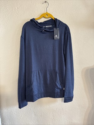 Golf Pullover Hoodie Vancamel Mens Medium  Blue Stretch Performance UV Protec