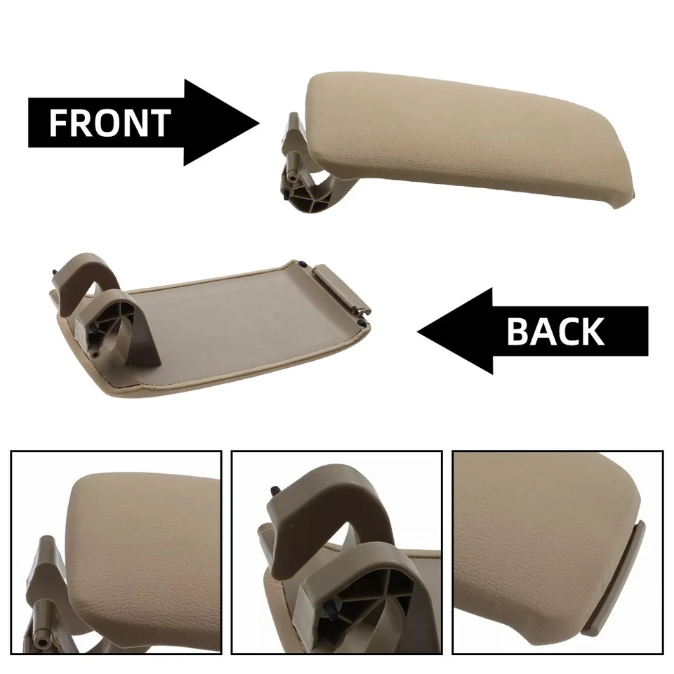 Tapa reposabrazos consola central cuero beige 8P0864245P H para Audi A3 8P 2003-2012 Foto 4 de 4