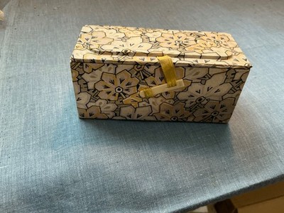 Vintage Floral Silk Covered Houbigant Box ONLY For Perfume