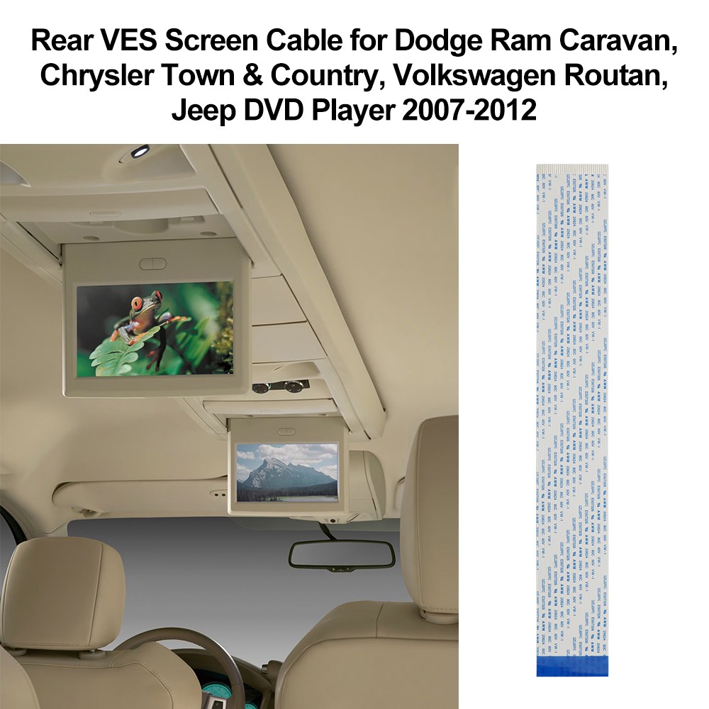 Rear VES Screen Cable for Dodge Caravan, Chrysler Town Country DVD