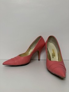 VTG 1960’s Southern Charm Painted Pink Heels Size 6.5 With Original Box