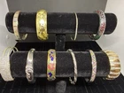 Costume Jewelry Bracelets Lot Of 10 Vintage To Recent Silver Tones Gold Tones