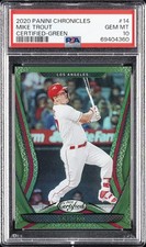 2020 PANINI CHRONICLES CERT GREEN #14 MIKE TROUT PSA 10