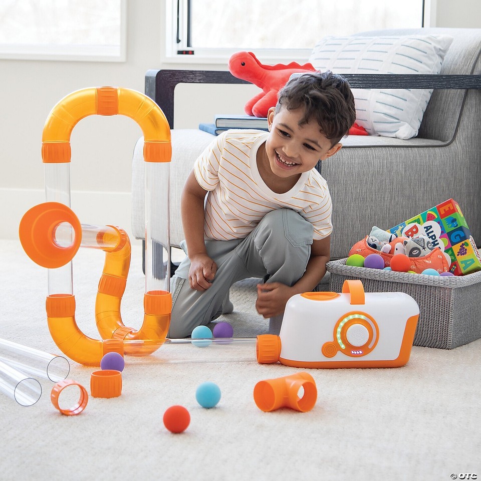 Balloon Powered Car & Rocket Launcher Toy Set - STEM Air-Powered Science Kit For Kids With 12 Balloons