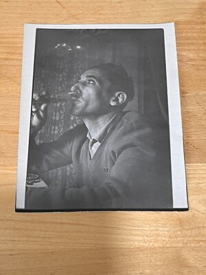 1960s Holiday Man drinking Alcohol Mustache Vintage photo Soviet photo