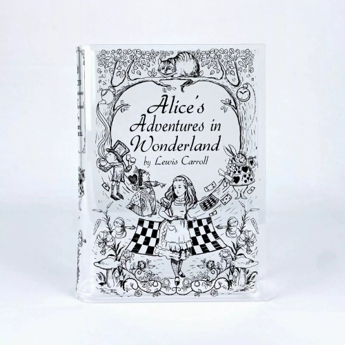 Alice's Adventures in Wonderland Acrylic Book Vase, Inspired Home Decor - Picture 1 of 10