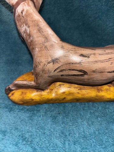 Vintage große Weihnachtskrippe liegender Esel Kreidegeschirr Gips Figur Statue #JJ - Bild 10 von 13