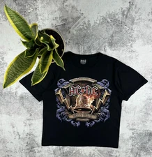 Vintage Ac/Dc Hells Bells Legendary Album Rock Tour 90S-00S FadedT-Shirt Tee