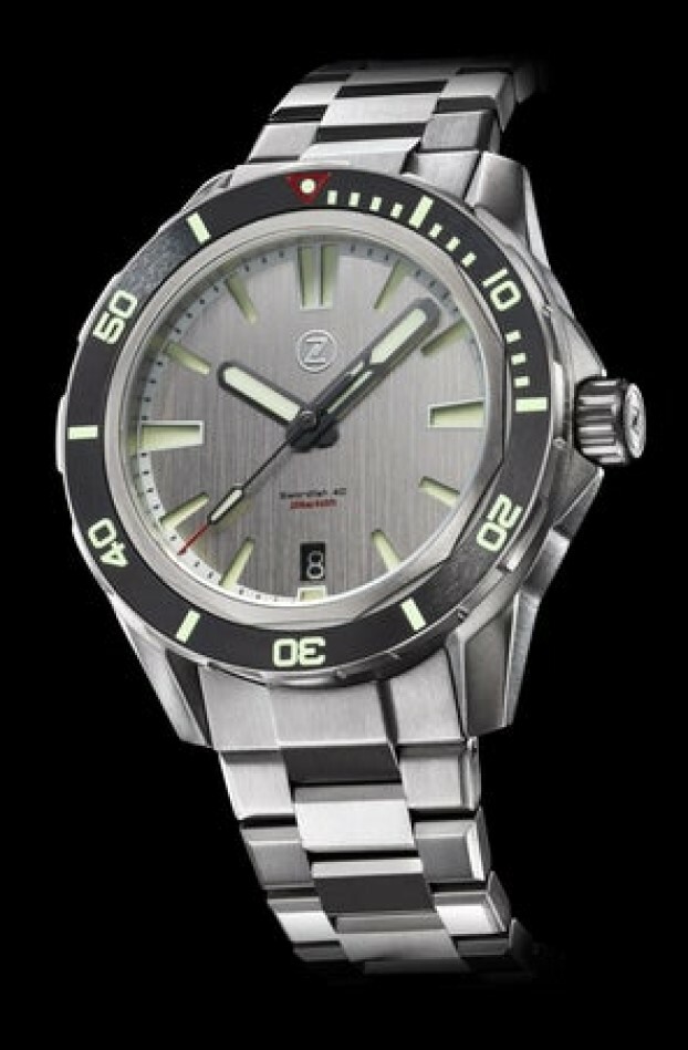 New Zelos SWORDFISH 40mm TITANIUM SATIN 200m Diver Watch - DEALER