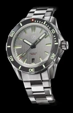 New Zelos SWORDFISH 40mm TITANIUM SATIN 200m Diver Watch - DEALER & WARRANTY