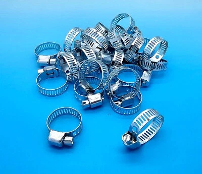 CALHAWK (Qty-100) 5/16" - 7/8" HOSE PIPE CLAMP Silicone/Radiator/Coolant Hose