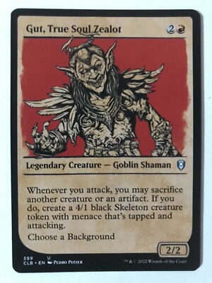 *showcase GUT TRUE SOUL ZEALOT Baldur's Gate Commander MTG Magic the  Gathering