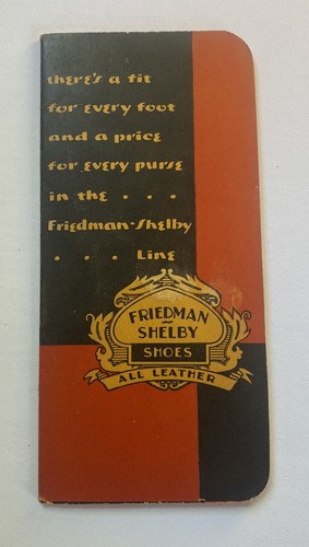 Vintage Friedman Shelby Red Goose Shoes "All Leather" Advertising Notebook