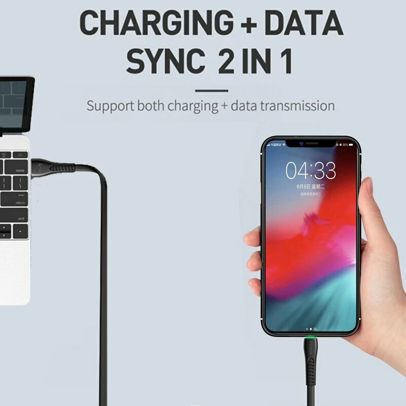 Mcdodo USB for iPhone Type C Flat Cable Indicator LED Light Fast Charge Data - Image 3 of 4