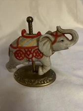Willitts Design Galleries 1984 Elephant Carousel Ride On Brass Bottom  Vintage