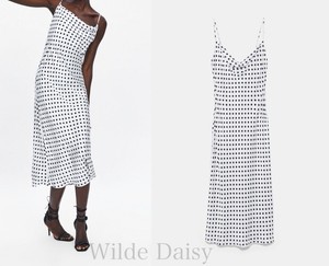 zara polka dot strappy dress