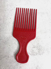 Vintage Goody Hair Pick Lift Comb red Retro 90s USA 6.5"