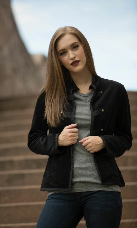 Velvet by Graham & Spencer Everly Faux Suede Mock Neck Jacket - Image 4 of 4