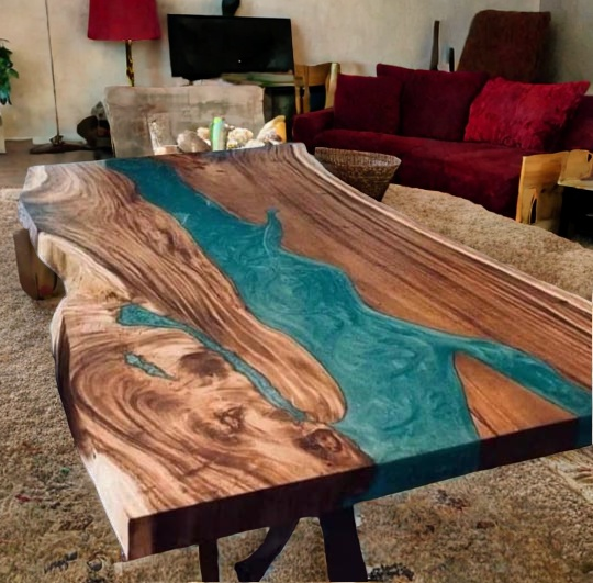 Live Edge Table, Walnut Epoxy Table, Blue Epoxy Lake Table, Coffee Table Tops
