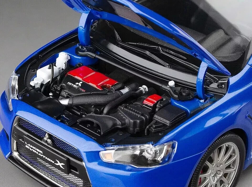 Mitsubishi Lancer Evolution X Blue Metallic Diecast car Sunstar 5823 1/18 - Picture 7 of 10