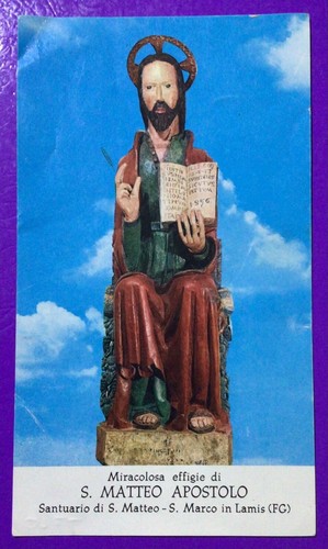 SANTINO HEILIGE KARTE, WUNDERBARES BILDNIS DES HEILIGEN APOSTELS MATTHÄUS - REF. 7726 - Bild 1 von 2