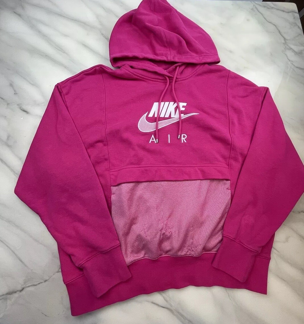 nike logo air hoodie in pink