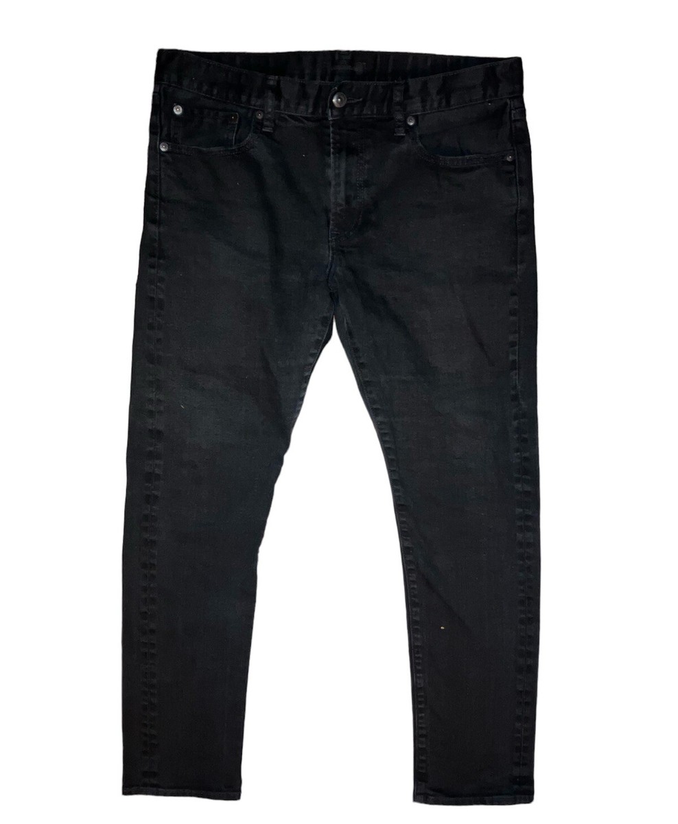 unfil wide tapered denim 最終価格 10OZ UNEVEN YARN DENIM CROPPED WIDE PANTS(XS Black): Vintage