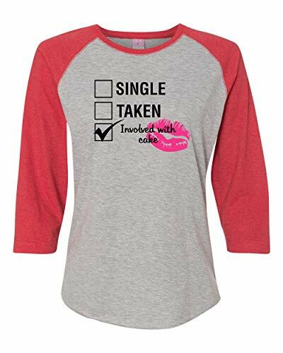 Involved with Cake Valentine's Day Women's Raglan Shirt Vintage Heather/Vintage