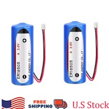 2pcs 3.6V ER18505 4000mAh Battery Non-Rechargeable with 2.0 white Plug