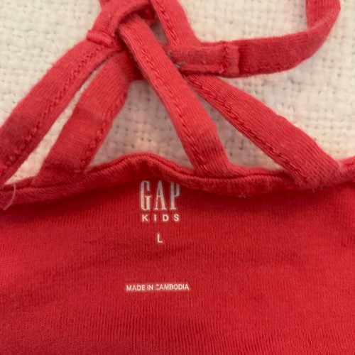 Gap Kids Girls Cotton Dress Large Coral Floral Strappy Dainty Floral Classic - Picture 6 of 6