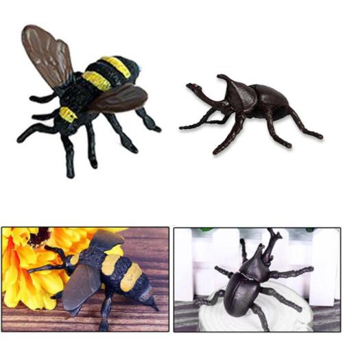 12x Plastic Insect Model Figures Toy Bugs Scorpion Jungle Bee Sale Decor V1E2 - Afbeelding 1 van 12