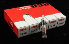 New Qty 5 Sleeve NOS RCA 5642 Half Wave Rectifier Subminiature Tubes Made in USA