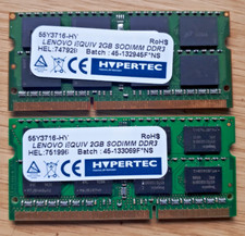 4GB (2x2GB) HYPERTEC 55Y3716-HY, LENOVO EQUIV 2GB SODIMM DDR3-1333MHz Memory